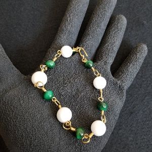 Handmade Brass Stone Bracelet